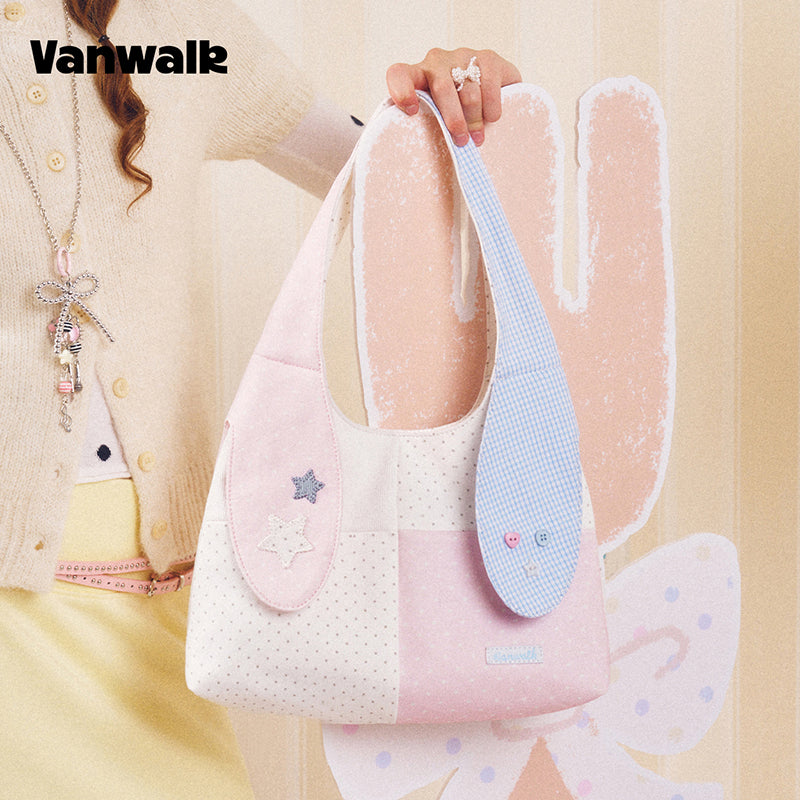 VANWALK Cocoa Pie Series Coquette Long Handle Bunny Ear Shoulder Bag V3108