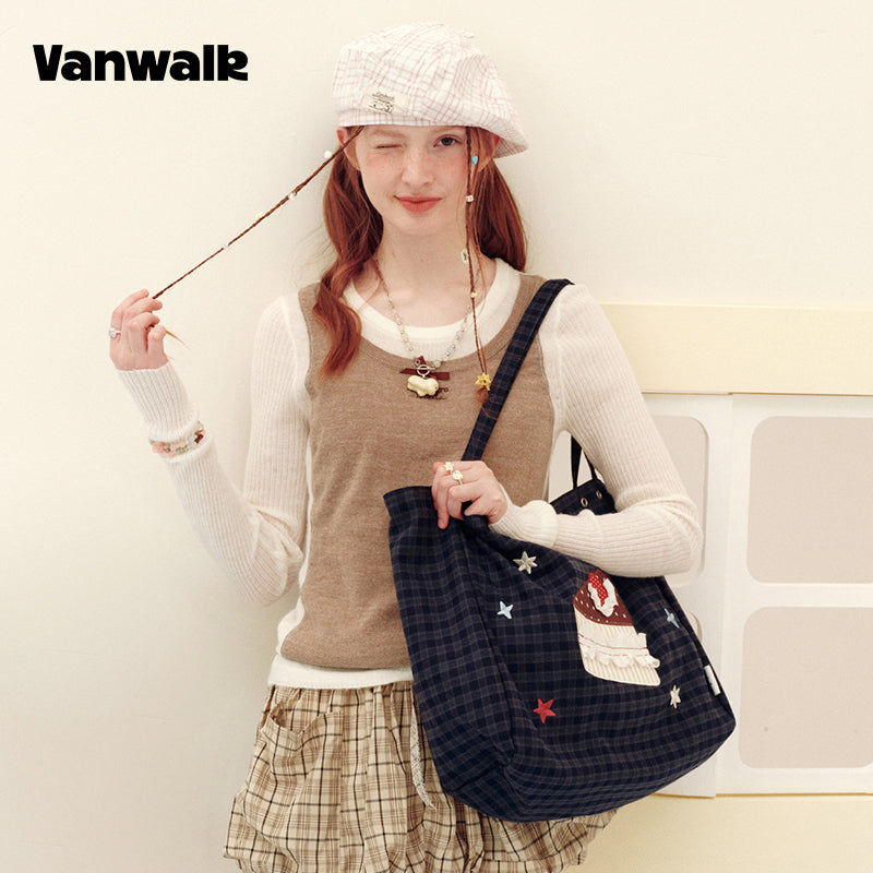 vanwalk Large Capacity Planner House Series Shoulder Bag v3018
