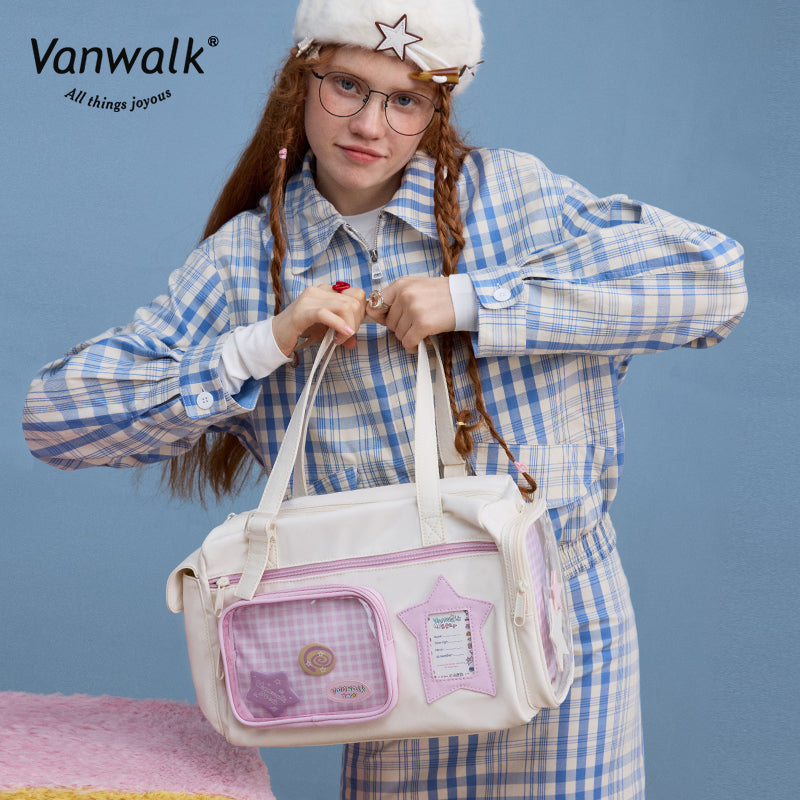 Vanwalk Water-Resistant Multi-Pockets Lucky Star Crossbody Bag V2887