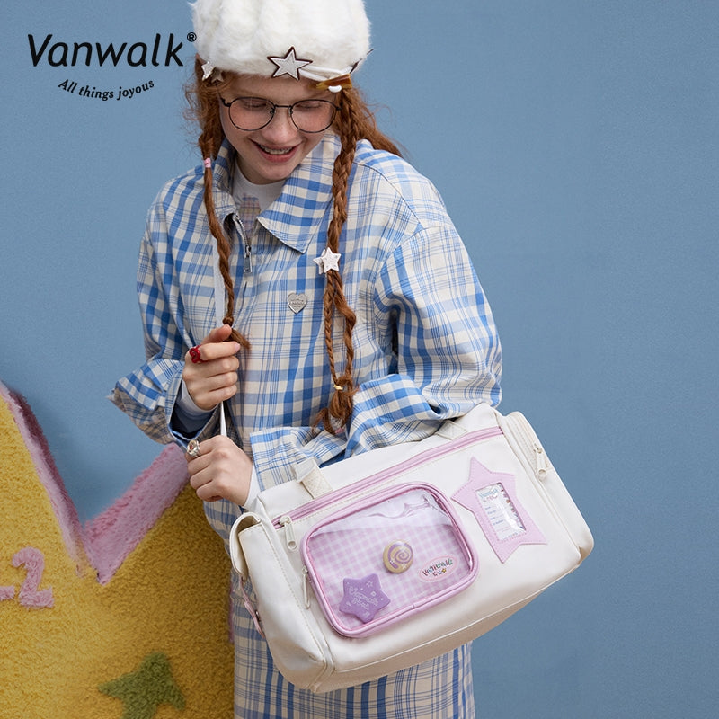 Vanwalk Water-Resistant Multi-Pockets Lucky Star Crossbody Bag V2887