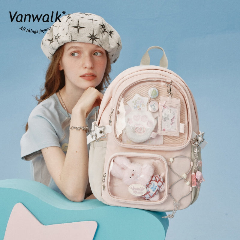 Vanwalk Multiple Pockets Happy Band backpack V2908