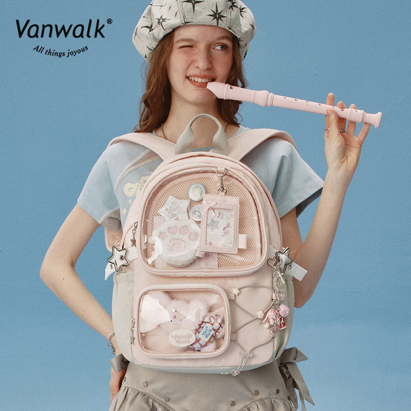 Vanwalk Multiple Pockets Happy Band backpack V2908