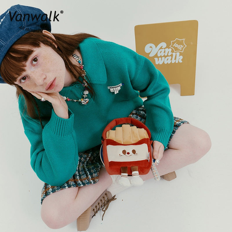 Vanwalk Water-Resistant Bread House Crossbody Bag V2530