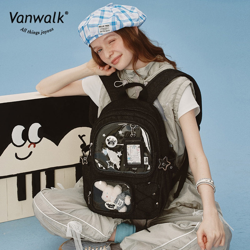 Vanwalk Multiple Pockets Happy Band backpack V2908