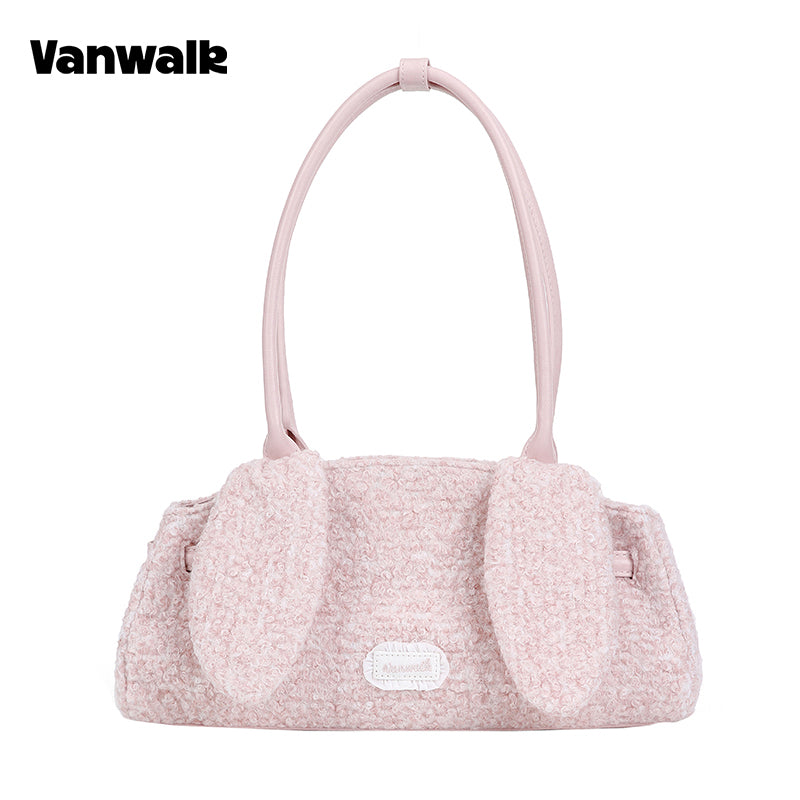 VANWALK COCOA PIE Series Classic Original Design Plush Rabbit Shoulder Bag V3095