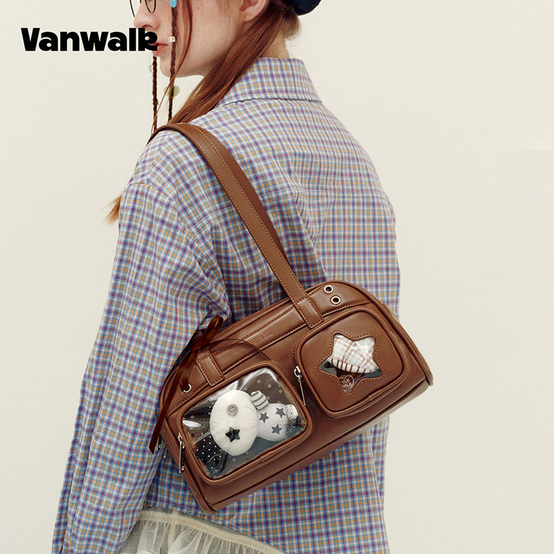vanwalk Multi-Pocket Planner House Series Shoulder Bag v3032