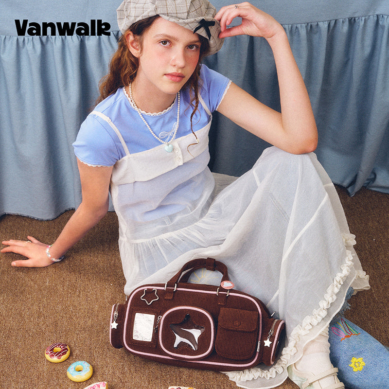 VANWALK Cocoa Pie Series Aesthetic Ita Bags Shoulder Purse Bag v3112
