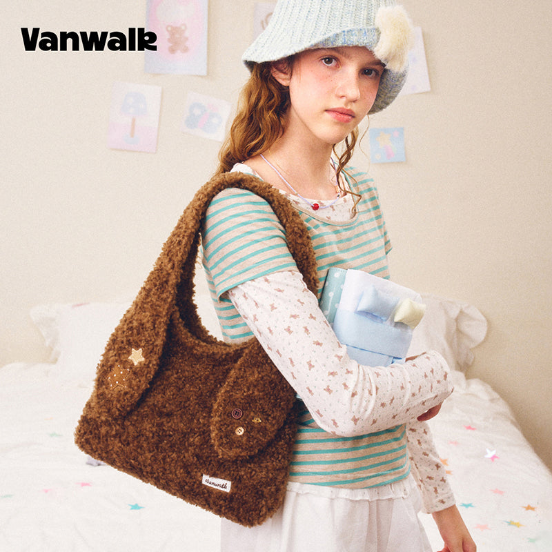 VANWALK Cocoa Pie Series Coquette Long Handle Bunny Ear Shoulder Bag V3108