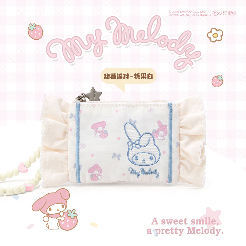 VANWALK Sanrio Series My Melody Ruffle Zipper Pouch Coin Purse VS106