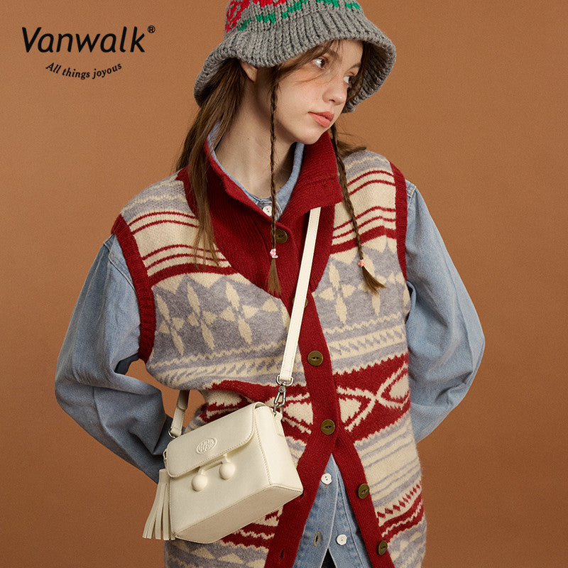 Vanwalk Water-Resistant Christmas Series Crossbody Bag V2874